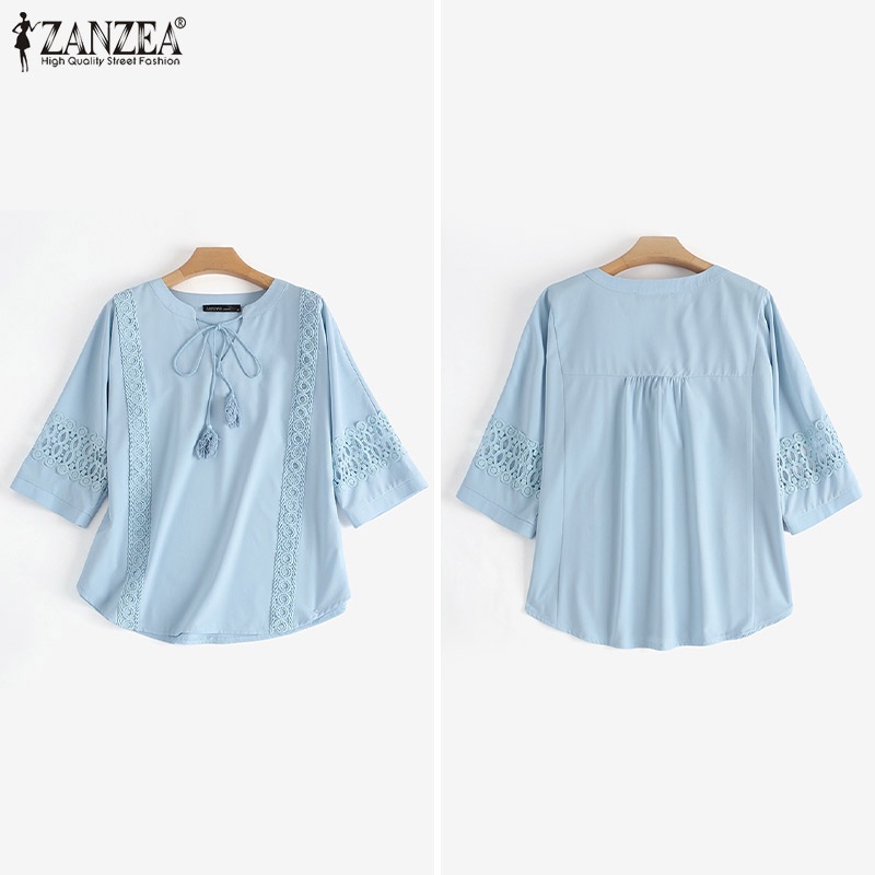 Zanzea Áo Nữ Tay 3 / 4 Cổ Chữ V Thời Trang Quyến Rũ