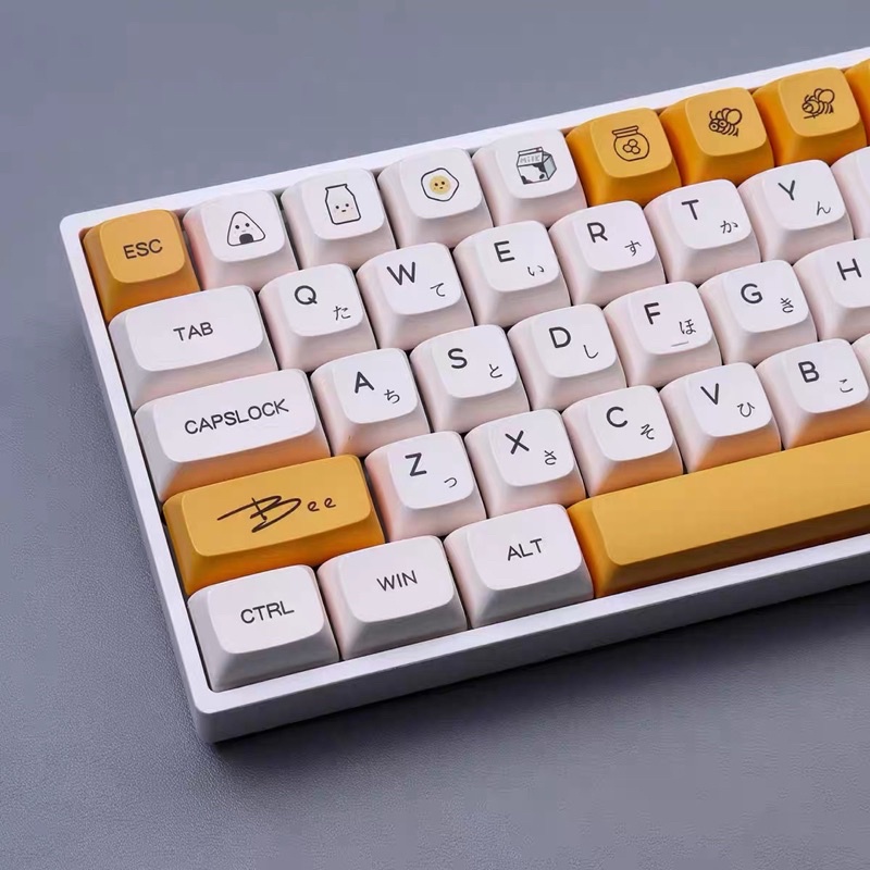 Set Keycap Thick Pbt XDA Honey &amp; Milk Bee cho bàn phím cơ