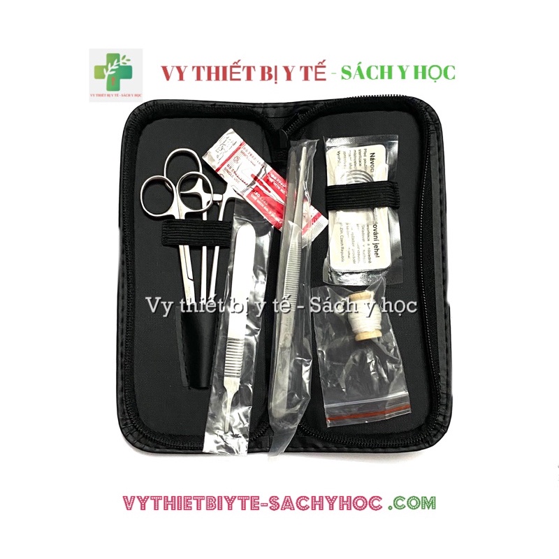 Bộ tiểu phẫu có túi +07 món  bộ khâu da thực tập, combo kha da, tiểu phẫu sơ cứu