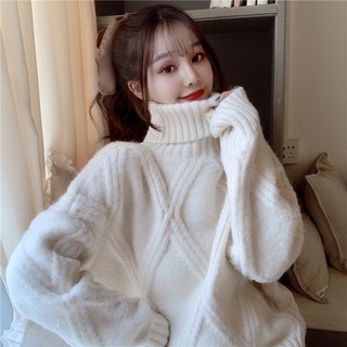 Áo sweater thời trang cổ lọ đáng yêu xinh xắn cho phái nữ