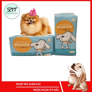 Bỉm quần cho chó mèo cái (Female) Sumiho size S (16 cái) dành cho chó 1-4Kg, eo 38.5cm x 22cm -  lamguyen96