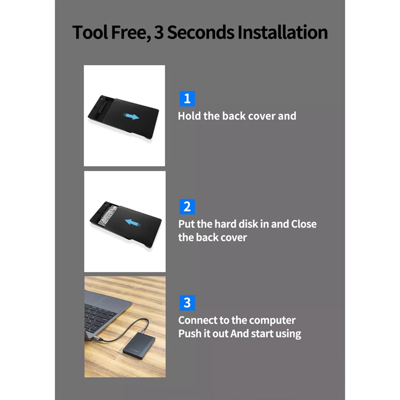 Vỏ Ổ Cứng Ngoài Acasis Hdd 2.5 Sata Sang Usb 3.0 | BigBuy360 - bigbuy360.vn