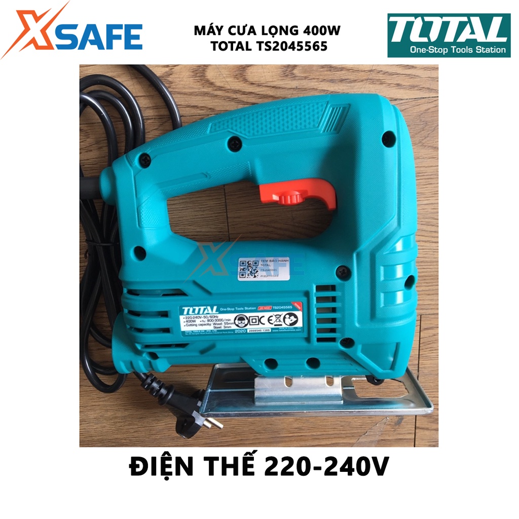 Máy cưa lọng cầm tay TOTAL TS2045565 400W tốc độ không tải 800-3000v/p, kèm 1 lưỡi cưa lọng - Chính hãng - XSAFE