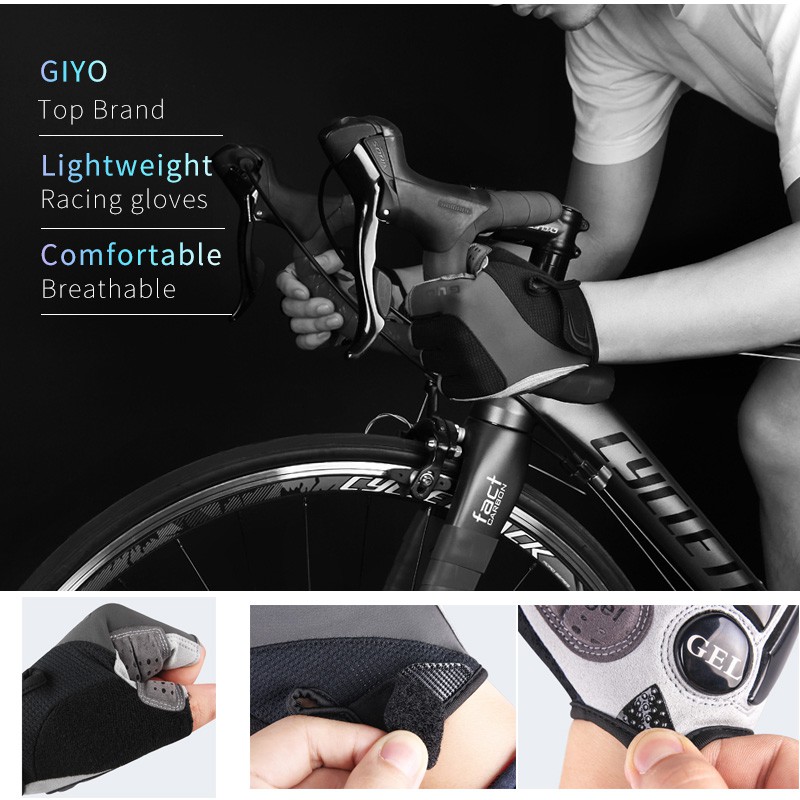 LYCRA Găng Tay Thể Thao Hở Ngón Thoáng Khí Cho Nam Và Nữ