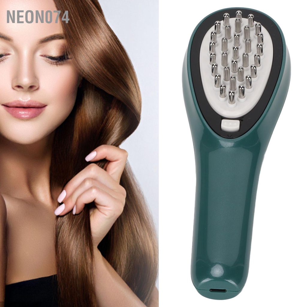 [Hàng mới về] Lược chăm sóc bôi da đầu kích thích mọc tóc ánh đèn LED dòng điện siêu nhỏ rung tần số cao