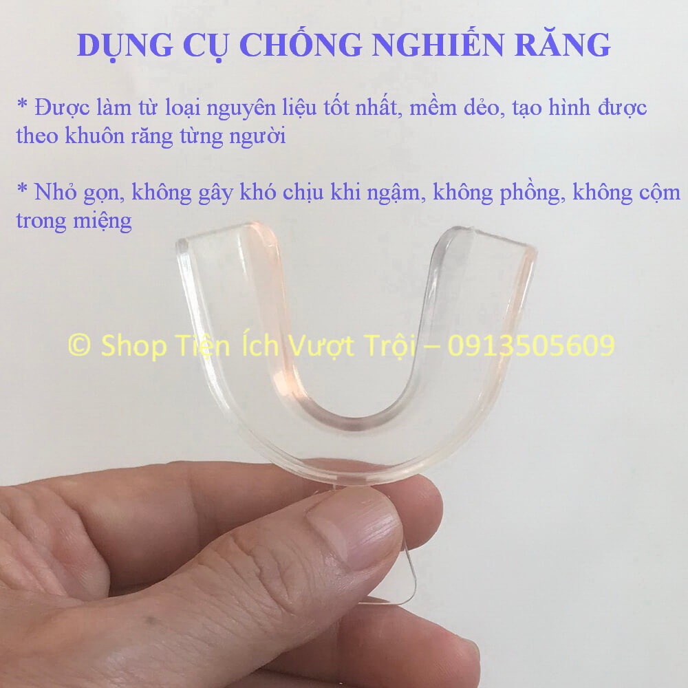 Miếng chống nghiến răng hiệu quả, gọn nhỏ, không vướng, không cộm, dùng cho cả người lớn và trẻ em-Tiện Ích Vượt Trội