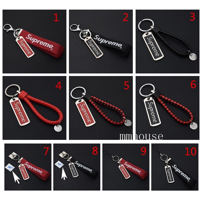 Móc chìa khóa in logo Supreme sang trọng