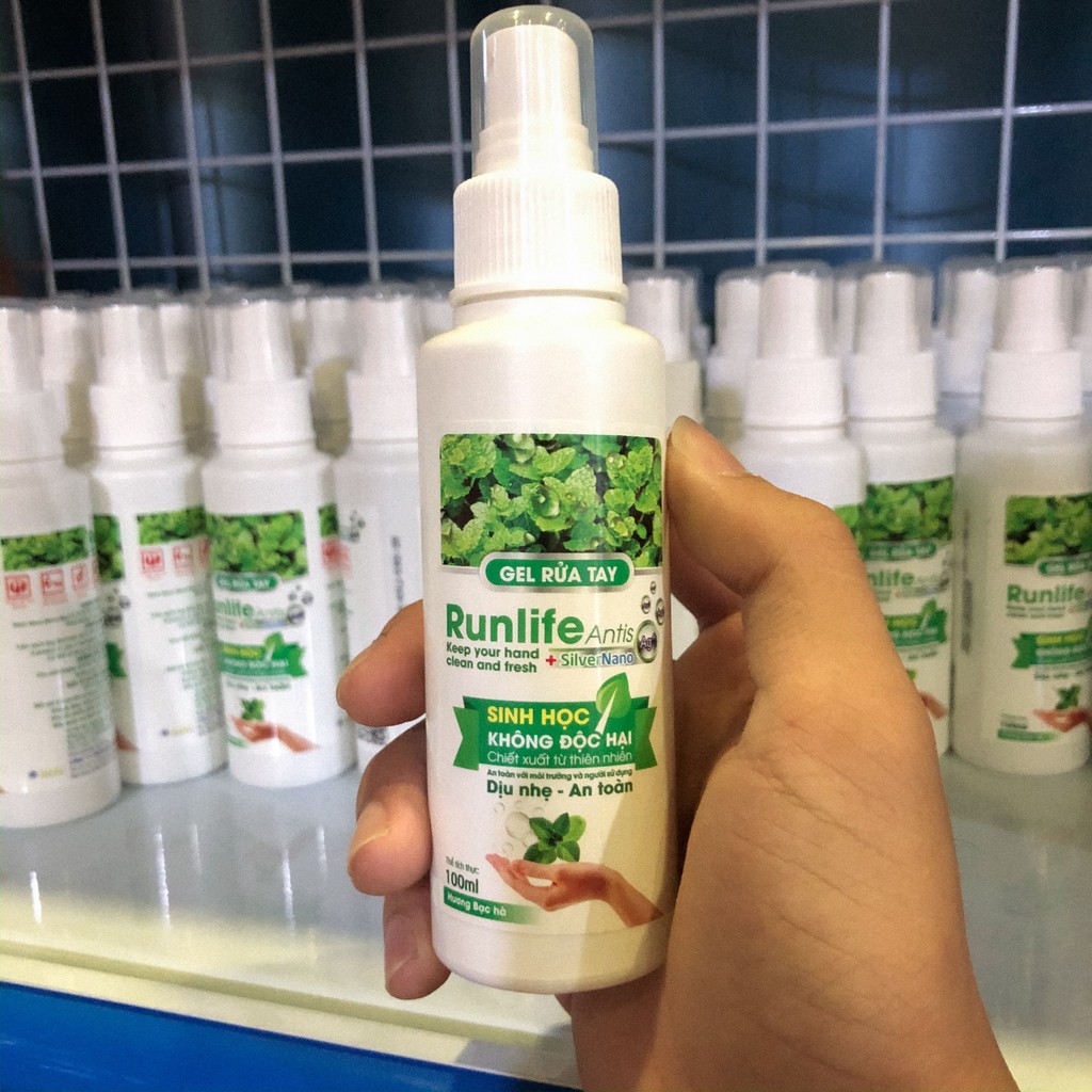 Nước Rửa Tay Khô Runlife - Chai 100ml