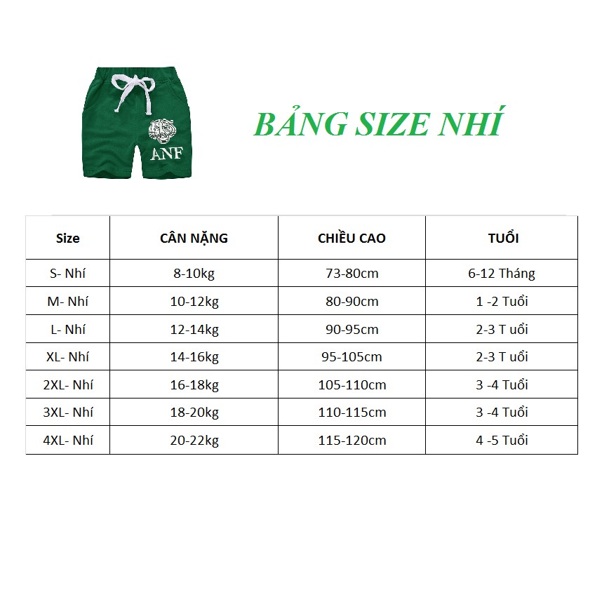 Quần Short Cotton Cho Bé Trai Quần Thun Cho Bé Họa Tiết Ngộ Nghĩnh Size Từ 0 Đến 5 Tuổi