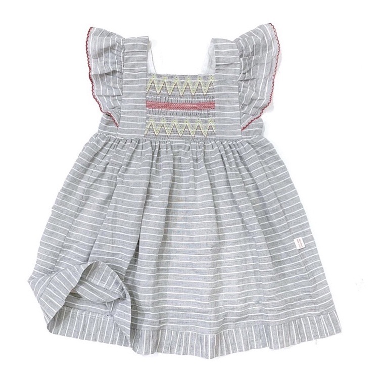 Đầm Sọc Smock cho bé gái