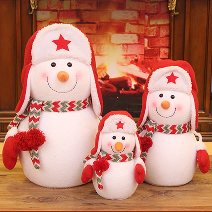 Người tuyết bông giáng sinh trang trí Noel quà tặng noel dễ thương (cao 45cm/ 32cm/ 23cm)