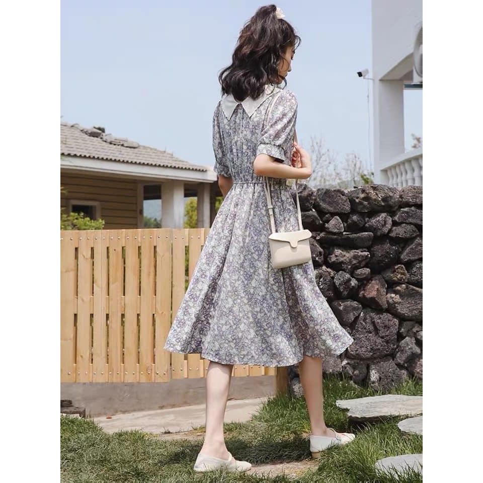 [FREESHIP50K] Váy hoa cổ thêu chun bụng vintage nhiều màu | BigBuy360 - bigbuy360.vn