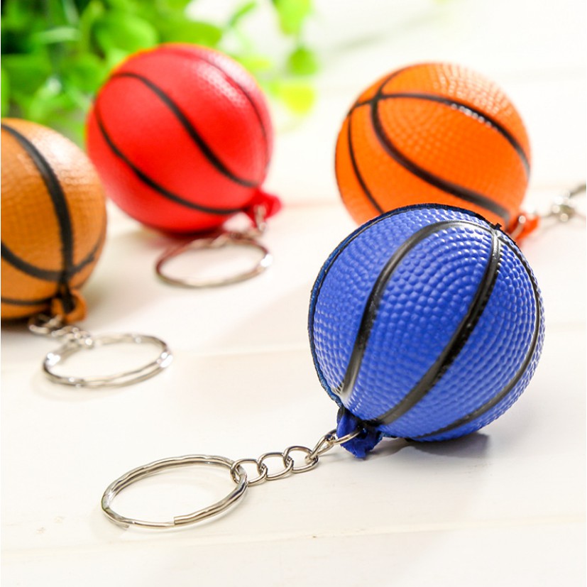 [Mã LIFE1003ALL giảm 10% đơn 50K] Móc khóa hình quả bóng rổ/ bóng đá đường kính 4cm - Móc chìa khóa thể thao Duashop