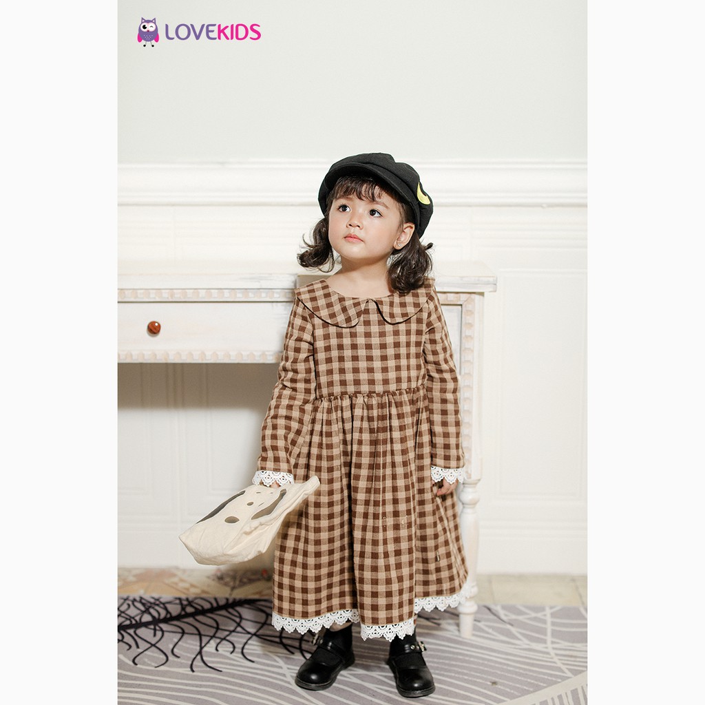Váy tiểu thư vintage viền ren - Lovekids