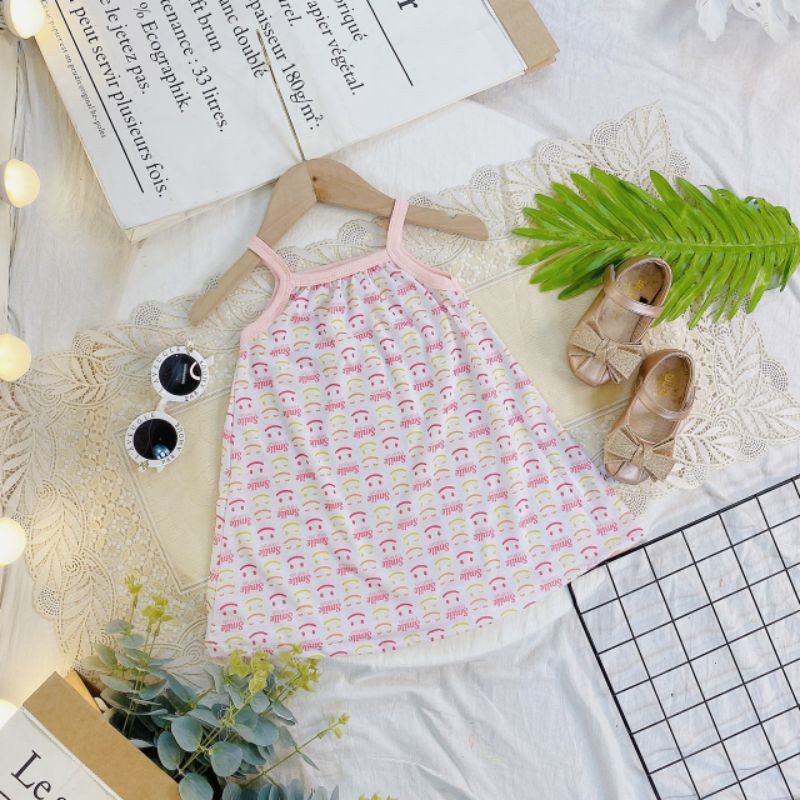 set 3 váy cotton thông hơi cho bé gái