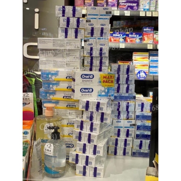 kem đánh răng oral B 3D white 75g/ tuýp