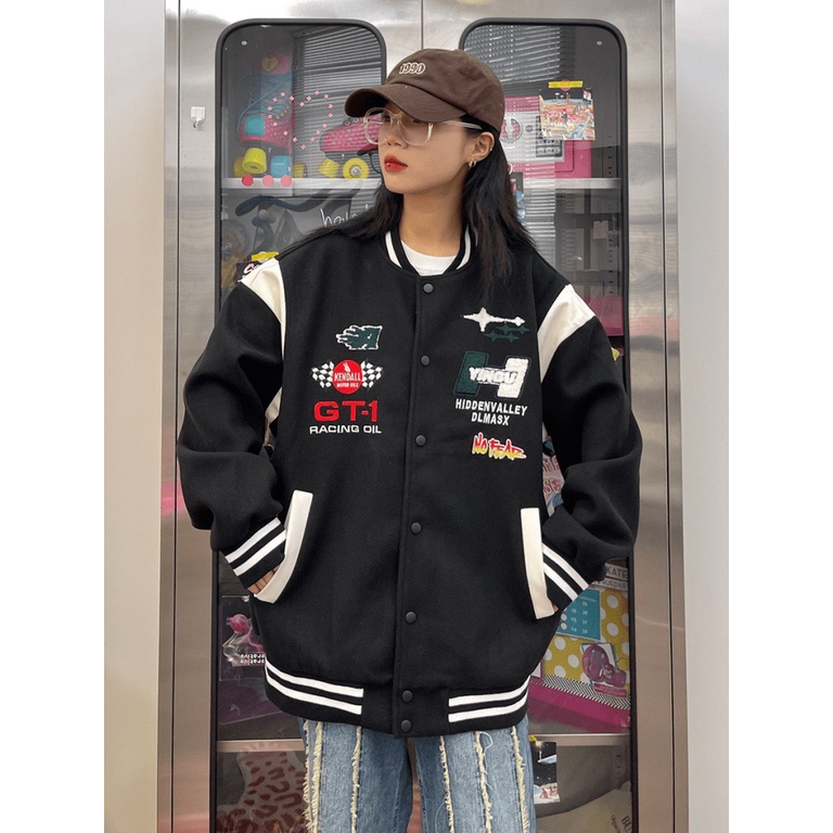 Áo Khoác Nữ Chất Nỉ Mềm Mịn Kiểu Dáng Bomber Form Rộng In Hình Sịn Sò Mặc Thoải Mái NEW UNISEX