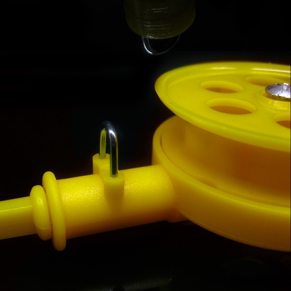 Cần câu cá mini trên băng 33cm nhựa vàng cho trẻ em mới bắt đầu