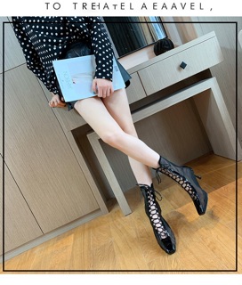 BỐT lưới cao cổ gót 7cm [VIDEO +ẢNH THẬT ]