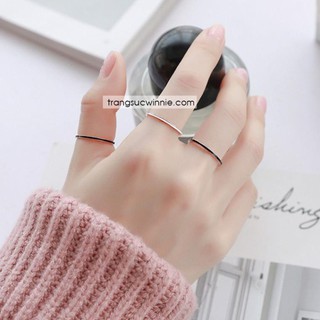 Nhẫn nữ titan White midi