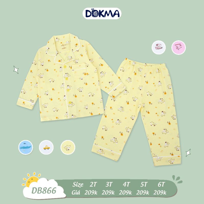 Bộ pizama kid  cho bé 10 đến 20kg vải cotton dokma