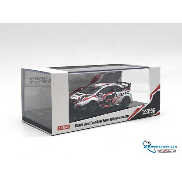 Xe Mô Hình Honda Civic Typ R FK2 Super Taikyu Series 2017 Tarmac Work 1:64 ( Trắng )