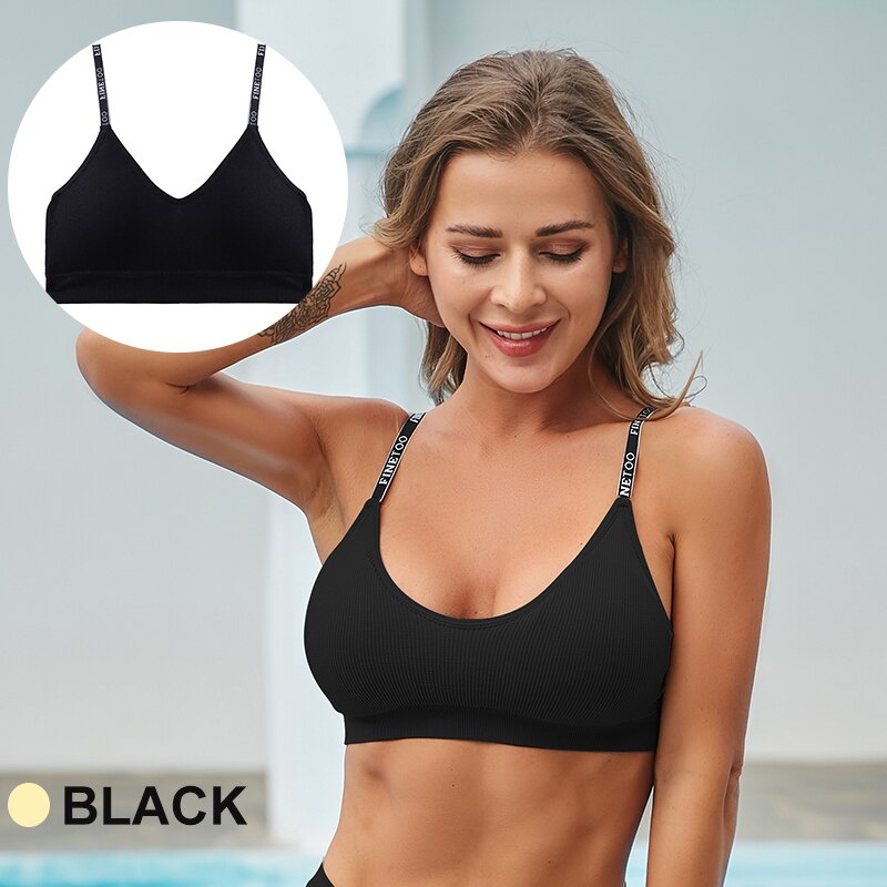 Áo Lót Thể Thao Không Đường May In Chữ Gợi Cảm Dành Cho Nữ