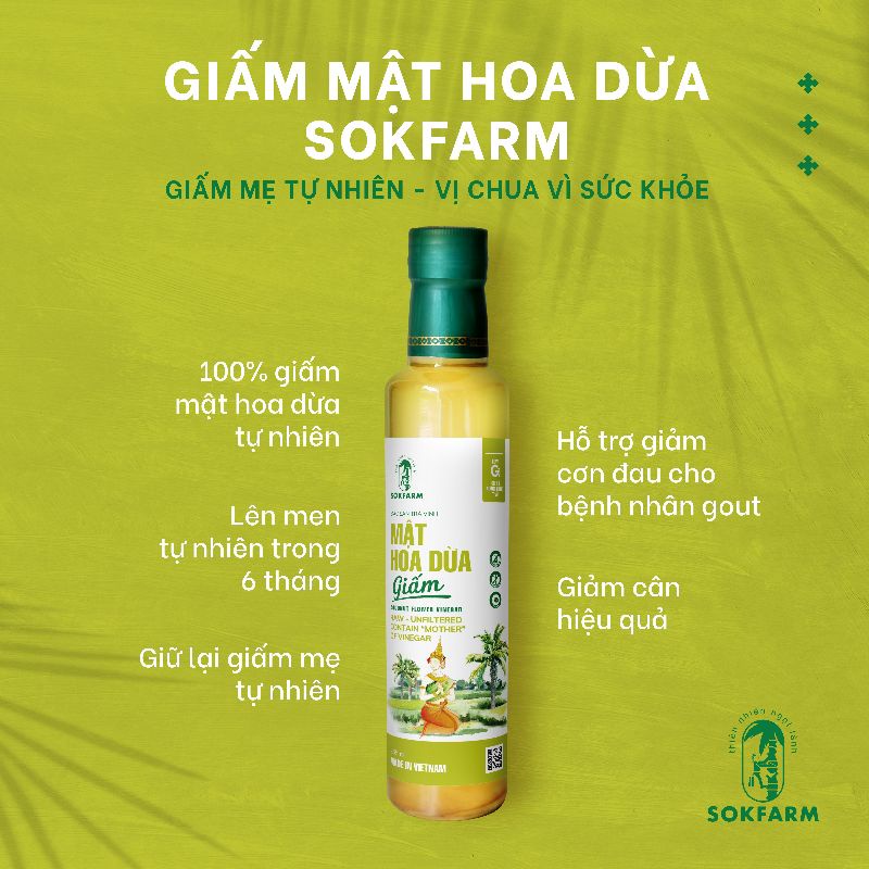 Giấm mật hoa dừa Sokfarm