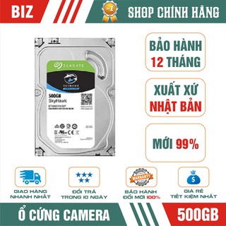 Ổ cứng camera giám sát HDD 500GB Seagate Skyhawk - Bảo hành 12 tháng 1 đổi 1