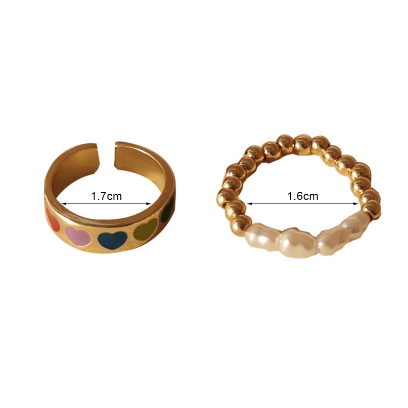 Set 2 Nhẫn Đeo Ngón Tay Phong Cách Vintage Thời Trang Cho Nữ