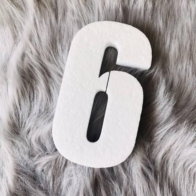 Số mút xốp tự đứng từ 0-9 trang trí sinh nhật HPBD