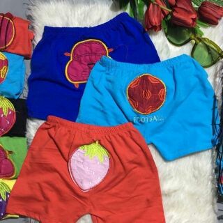 Quần đùi mông thú hình thêu 100% cotton bé trai bé gái hàng Việt Nam