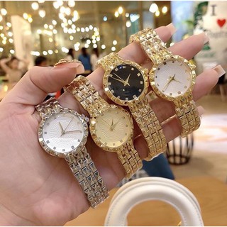 Đồng Hồ Nữ Thời Trang Đính Đá Sang Trọng Dây Thép Cao Cấp