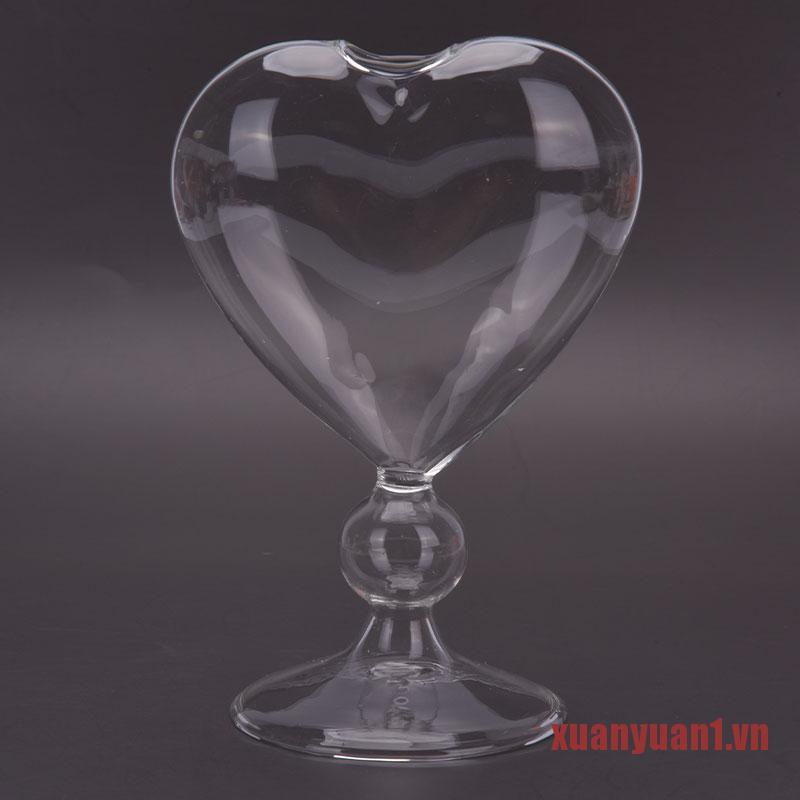 Chậu Kính Trồng Cây Hình Trái Tim Trang Trí Nhà Cửa