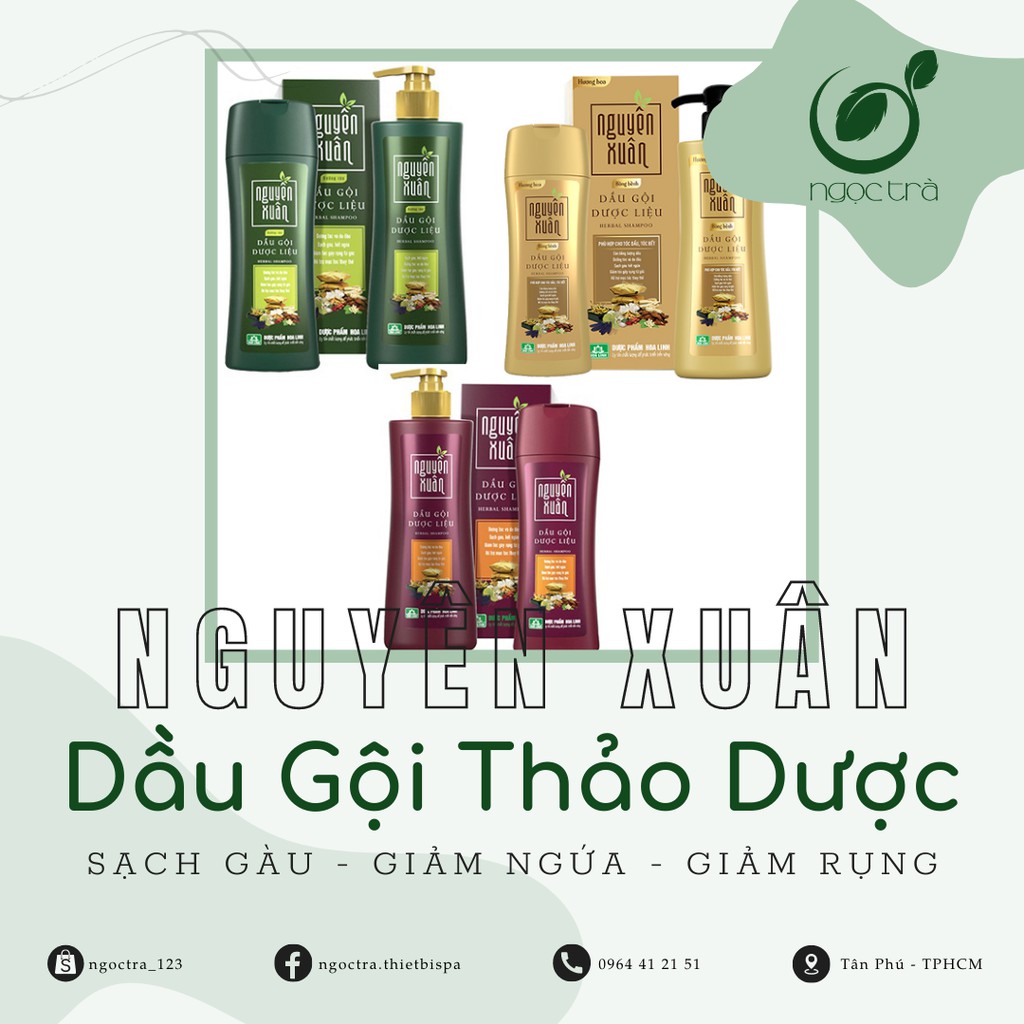 Dầu Gội Nguyên Xuân thảo dược tóc gàu khô xơ