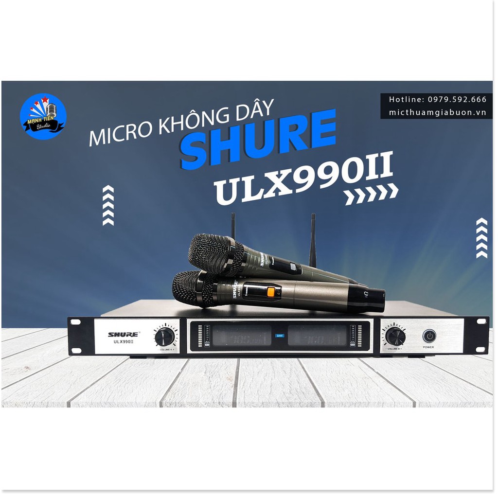 Micro không dây shure ulx990ii mode mới nhất bắt sóng xa ổn định không bị rè méo tiếng tương thích nhiều thiết bị