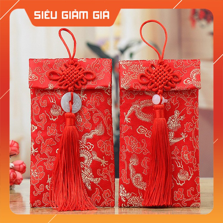 ⚡SIÊU GIẢM GIÁ⚡ Lì Xì Vải Gấm Thêu Họa Tiết Nổi Cao Cấp - Lì Xì Cưới, Lì Xì Tết - Có Ảnh Thật