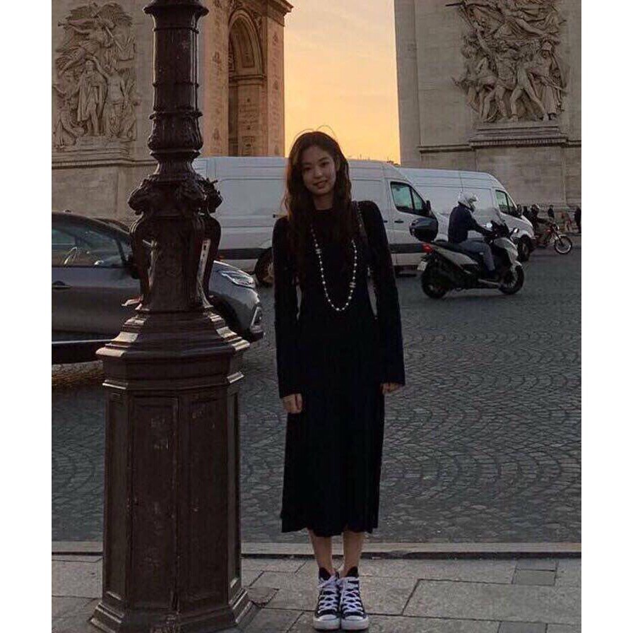 Blackpink Jennie Korean Vintage Slim Sexy Fashion Long Sleeve Knitted midi Dress | BigBuy360 - bigbuy360.vn