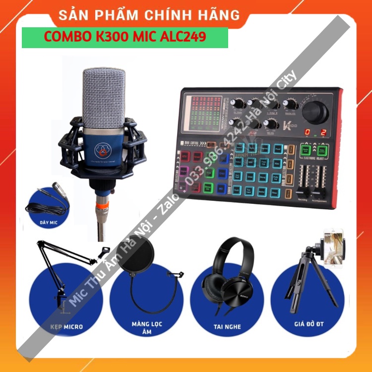 Trọn Bộ Sound Card K300 Mic ALC249 . Thiết Kế Cực Đẹp , Âm Thanh Sống Động , Dễ Dàng Lắp Đặt . Bảo Hành 12 Tháng