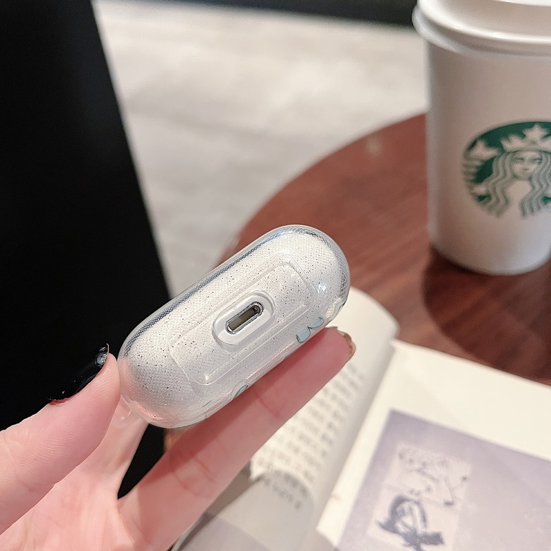 Ốp Điện Thoại Mềm Trong Suốt Họa Tiết Chấm Bi Nhiều Màu Có Dây Đeo Cho Apple Airpods 1 2 3 Pro