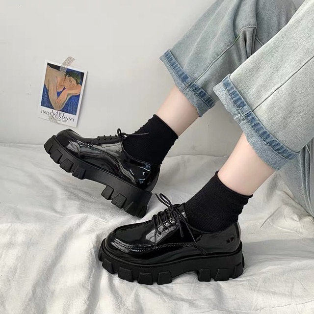 Boot lolita cổ thấp đế cao 5cm (HÀNG CÓ SĂN cả da lì và da bóng)h | BigBuy360 - bigbuy360.vn
