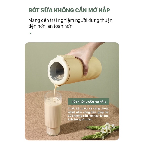 [CHÍNH HÃNG] Máy Làm Sữa Hạt Mini Đa Năng Snapbee - Xay sinh tố, nấu cháo, nấu soup