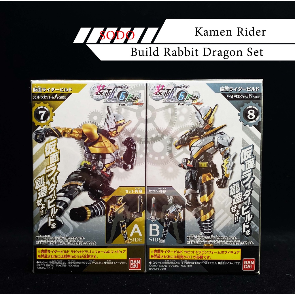 SO-DO Kamen rider Zi-O Ride 6 Build Rabbit Dragon Red Ant SODO đeo mặt nạ
