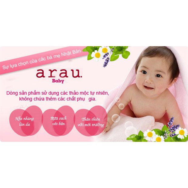 Combo sữa tắm gội 2 in 1 Arau Baby  chai 450ml túi 400ml