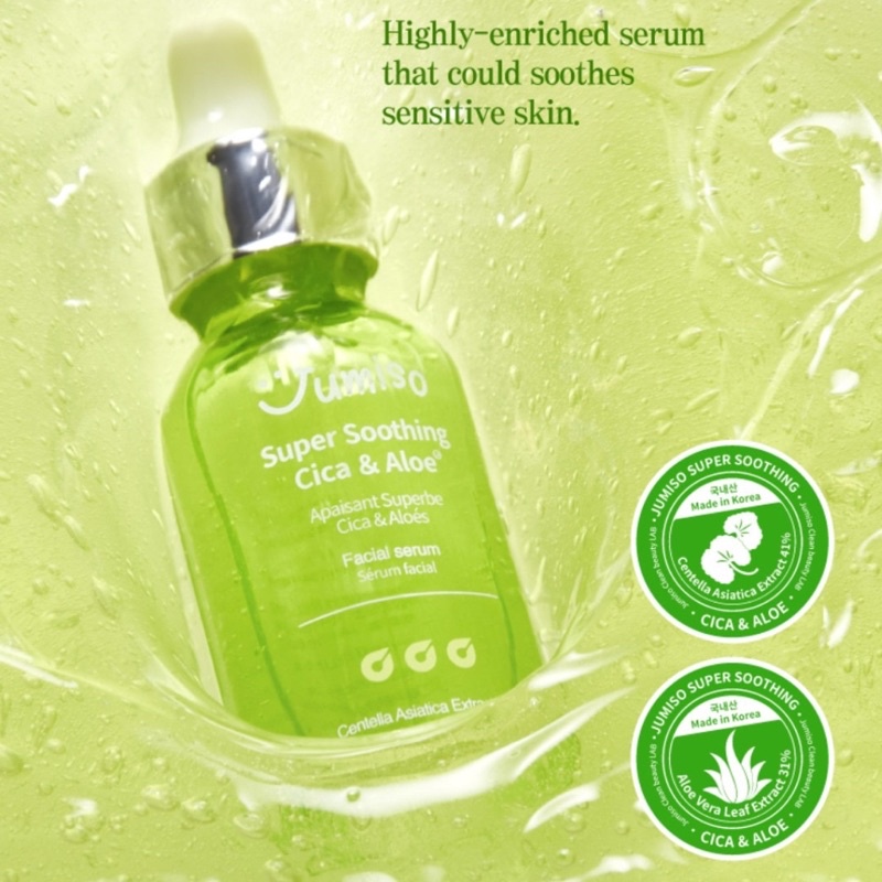 Tinh chất rau má nha đam JUMISO SUPER SOOTHING CICA ALOE FACIAL SERUM