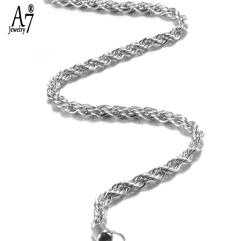 Vòng cổ Mạ Bạc A7 S925 4mm Phong Cách Hàn Quốc Thời Trang