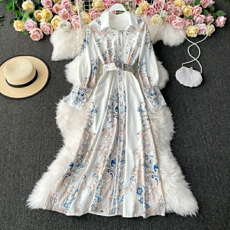 Đầm maxi dài tay nữ