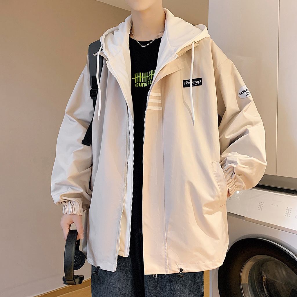 ÁO KHOÁC UNISEX NAM NỮ FOM RỘNG CHẤT LIỆU DÙ 2 LỚP ĐI MƯA CẢN GIÓ CHỐNG NẮNG TỐT HỌA TIẾT CHỮ DOIRSX PHONG CÁCH JAPAN