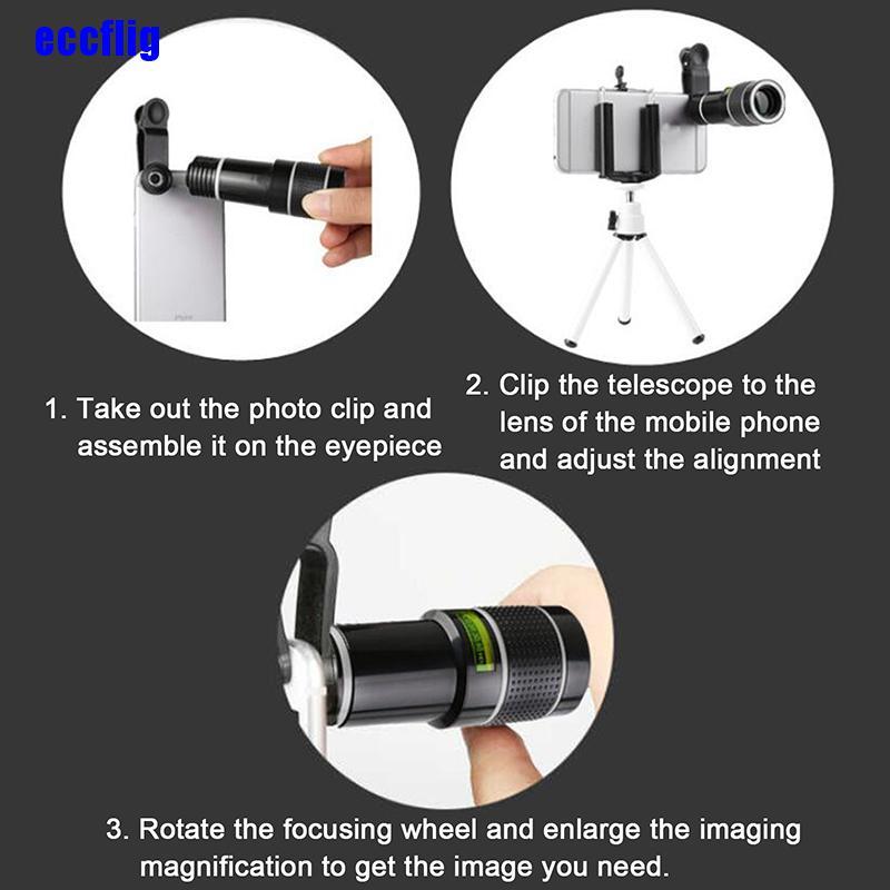 ECC 20x Zoom HD Universal Smartphone Optical Camera Telephoto Clip Telescope Lens