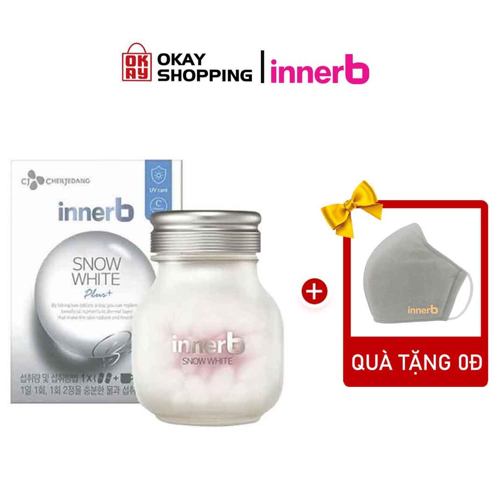 Viên Uống Cấp Nước Dưỡng Da Trắng Sáng, Chống Nắng CJ Innerb Snow White hộp 70 viên HÀN QUỐC